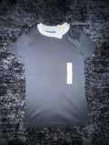 A New Day Black Shirt with White Neck Detail