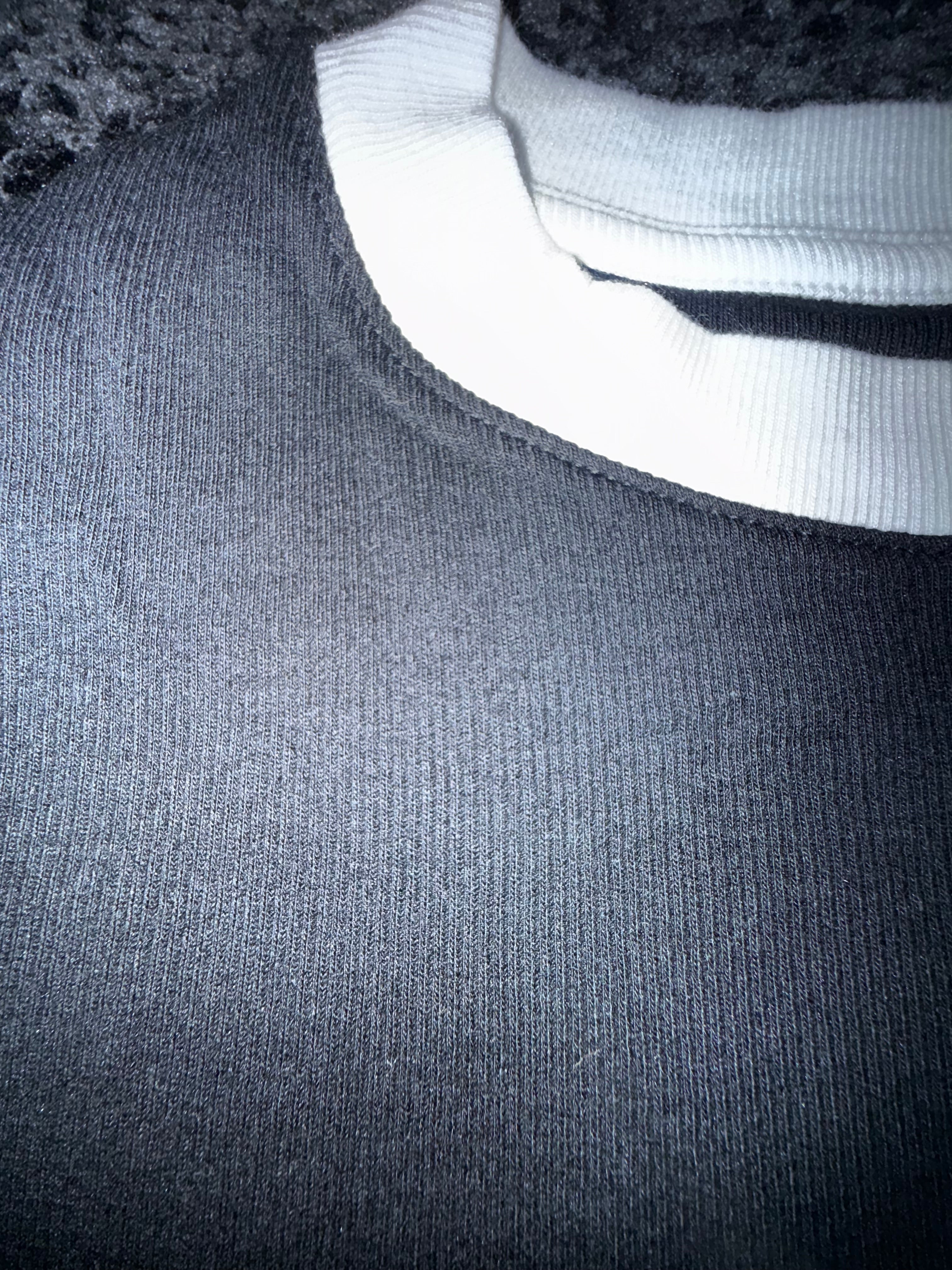 A New Day Black Shirt with White Neck Detail
