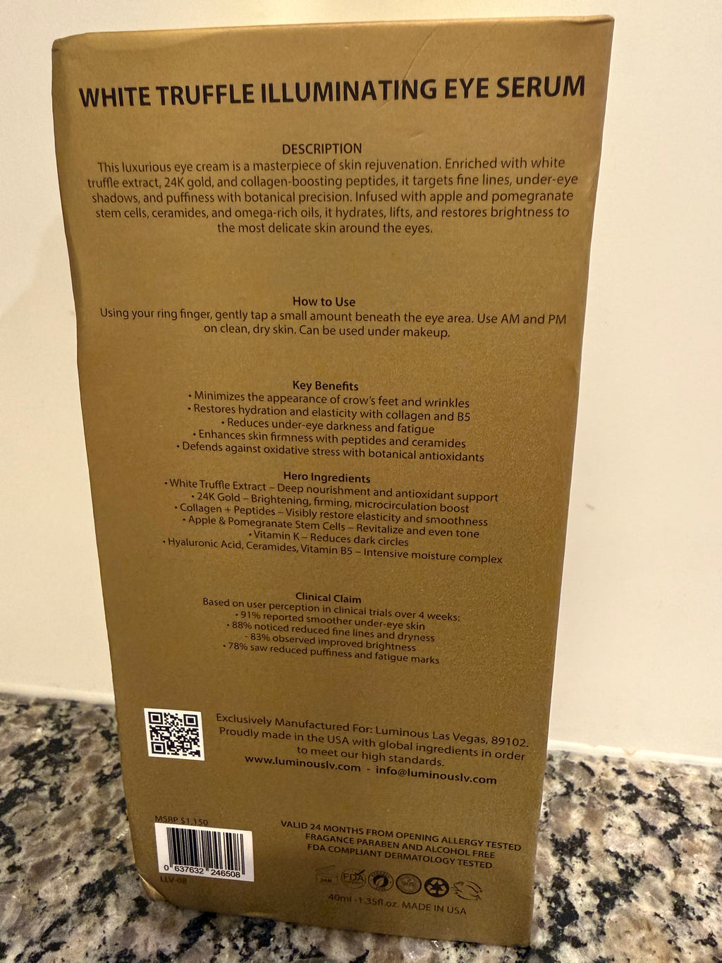 LuminousLV White Truffle Eye Serum