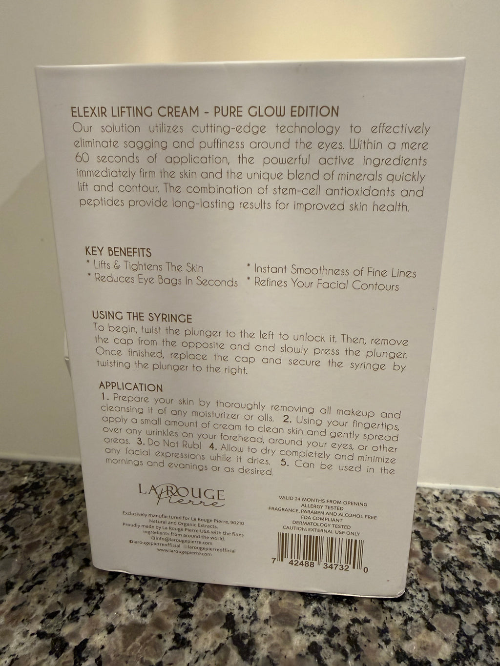 La Rouge Pierre - Elexir Lifting Cream Pure Glow Edition