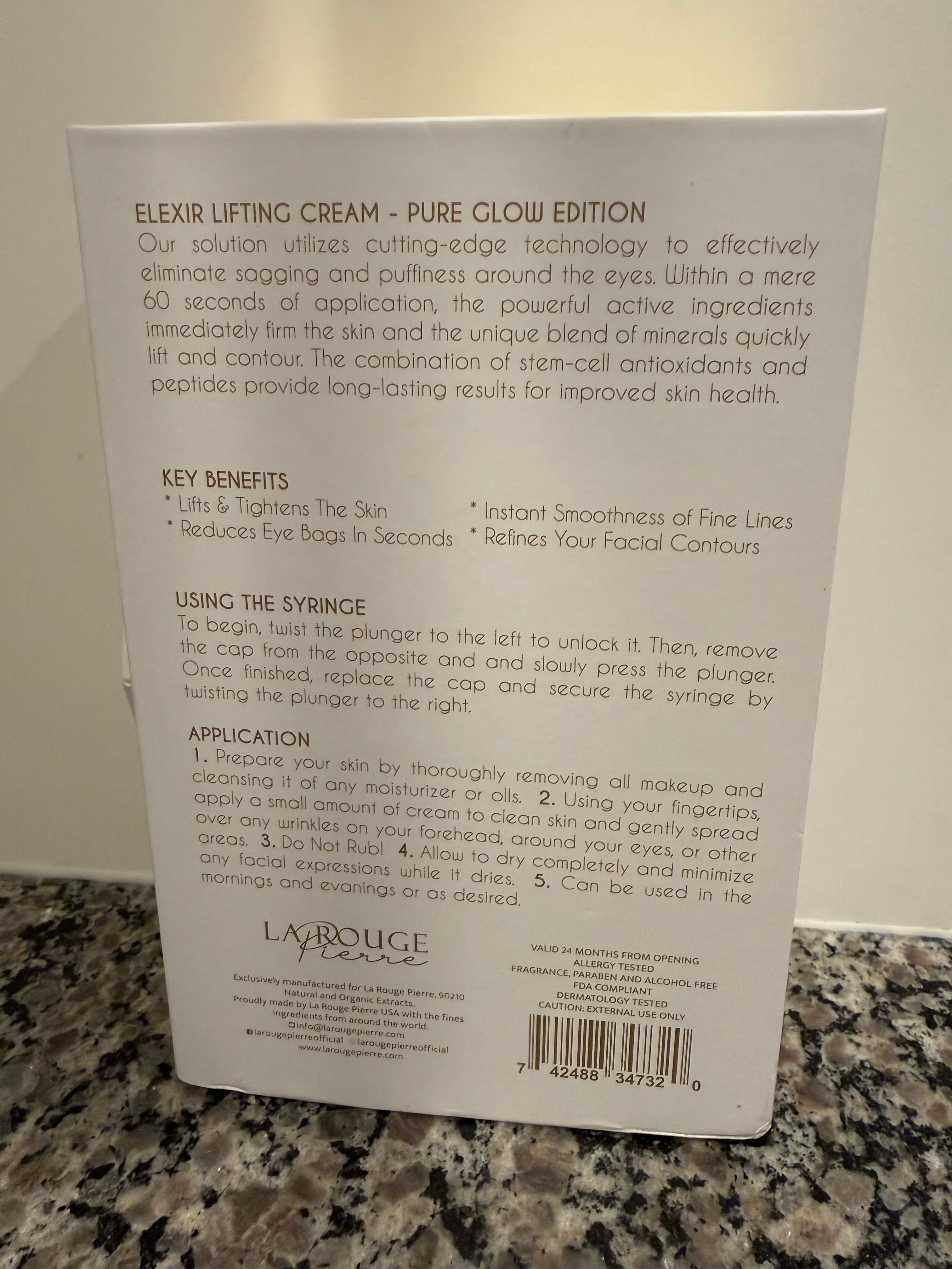 La Rouge Pierre - Elexir Lifting Cream Pure Glow Edition